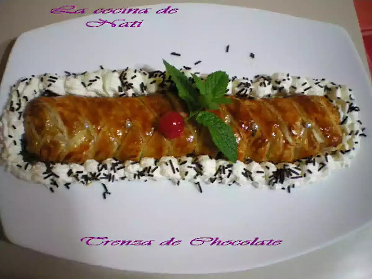 TRENZA DE CHOCOLATE Y NUECES. - foto 4