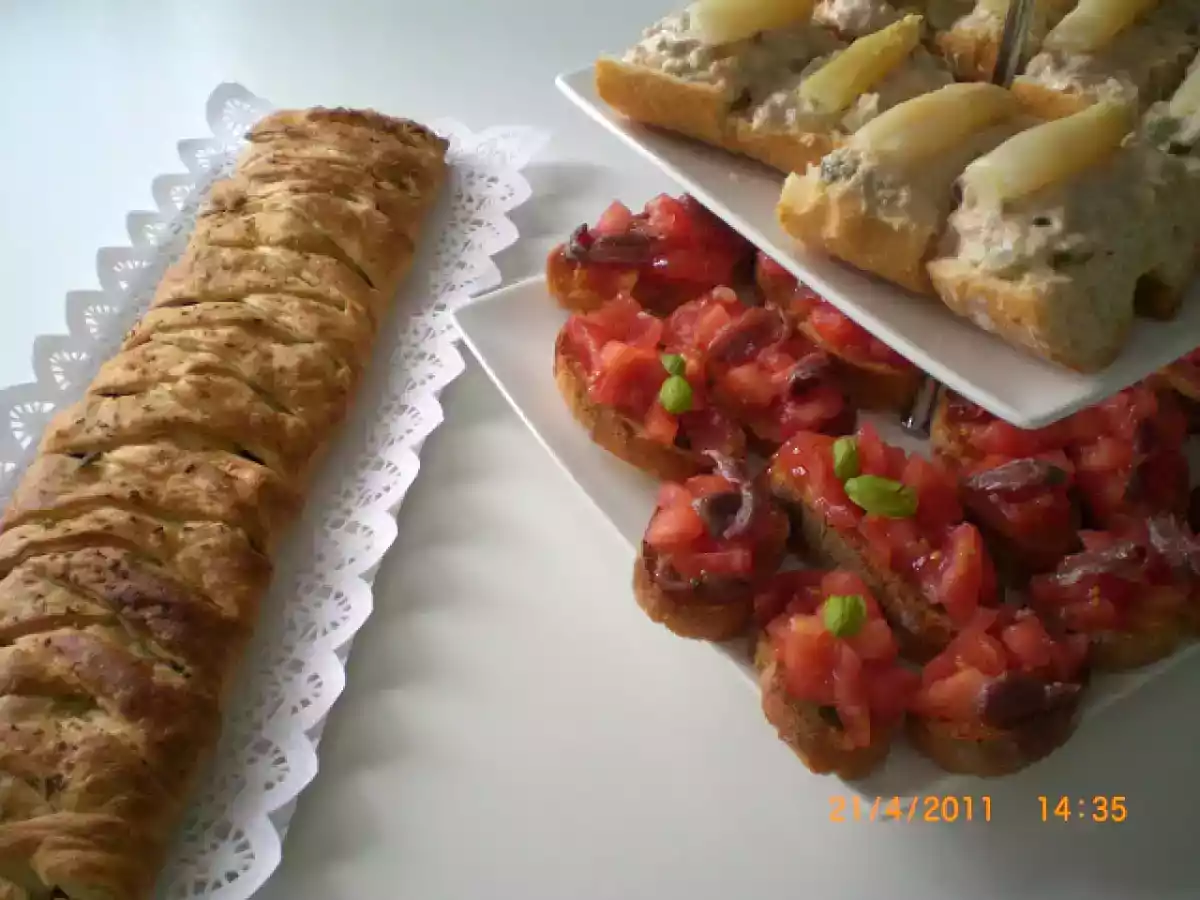 Trenza de hojaldre de dátiles y bacon- paso a paso - foto 2