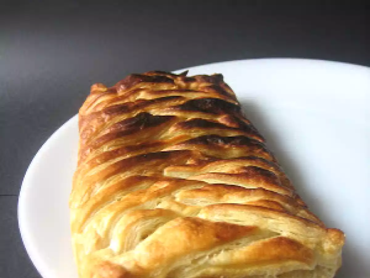 Trenza de hojaldre salada - foto 2