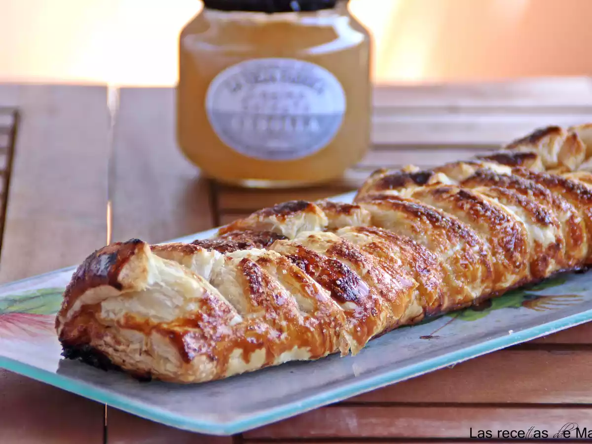 Trenza de membrillo, queso de cabra y cebolla endulzada - foto 2