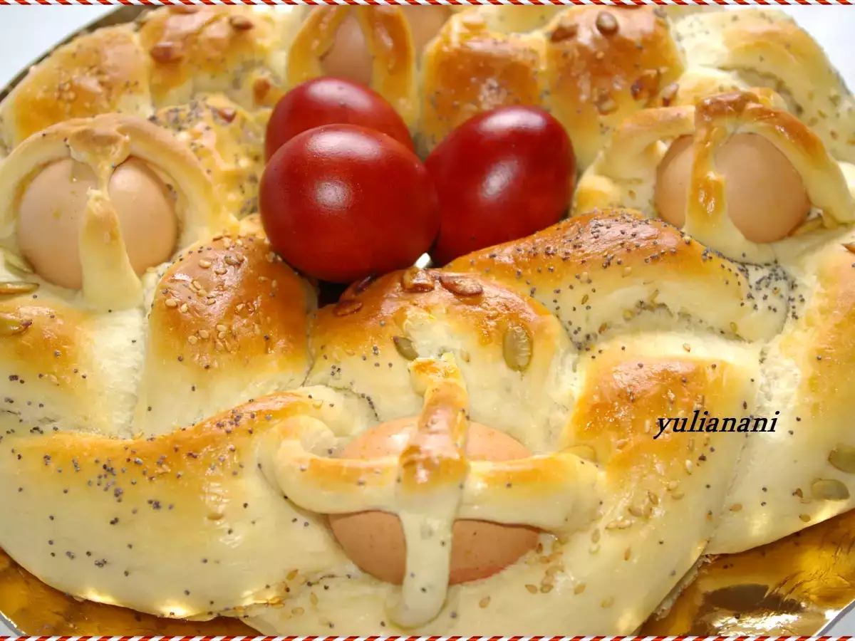 Trenza de Pascua con relleno (italiana)