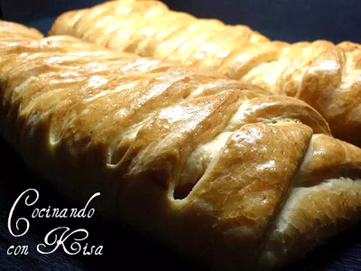 Trenza rellena de Jamón Serrano y Tomate con Paté de aceitunas negras - foto 2