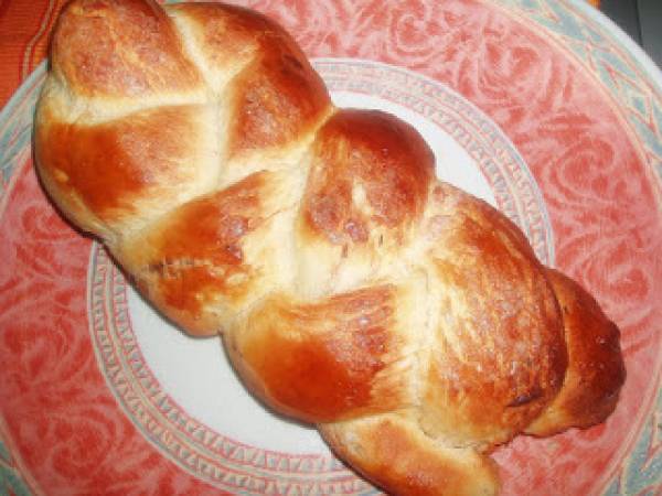 Trenzas de brioche con pepitas de chocolate