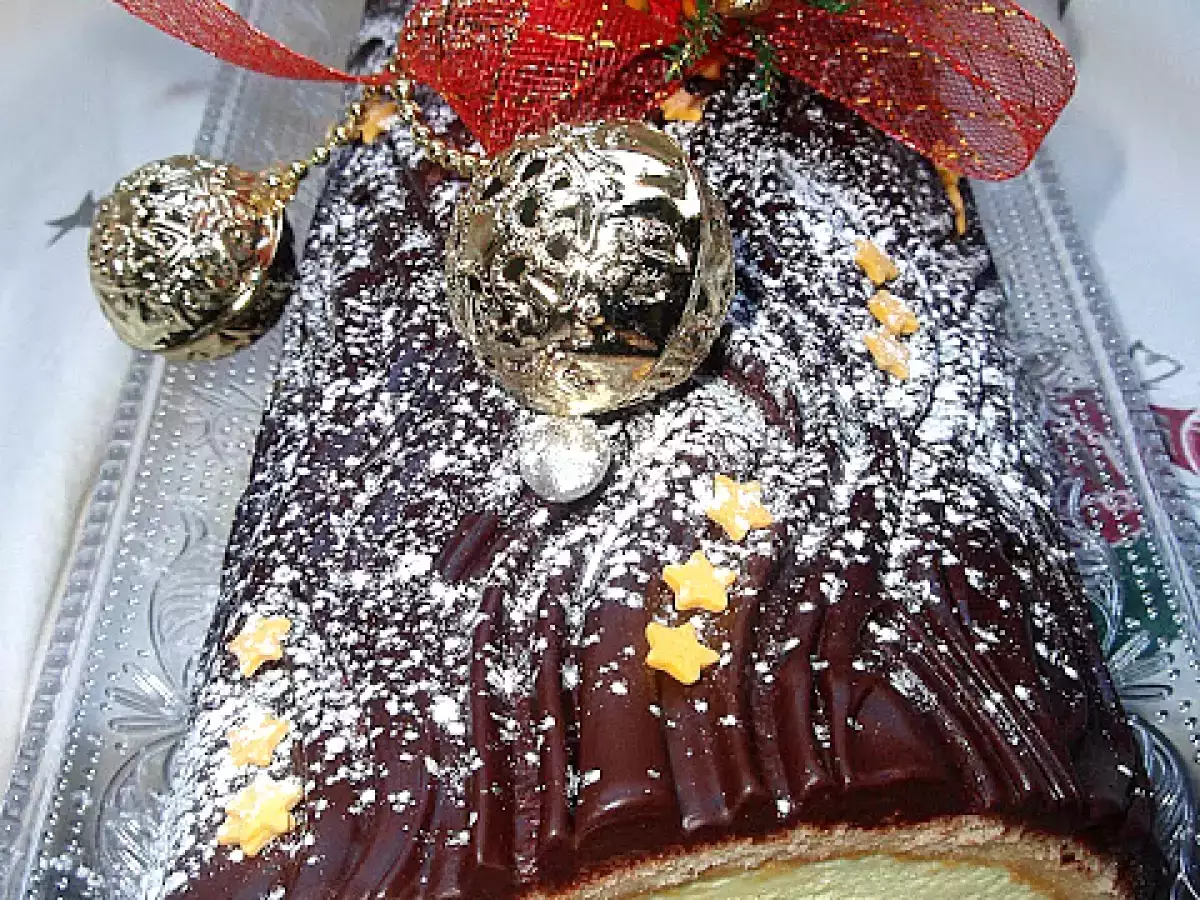 Tronco de mousse de limón y queso