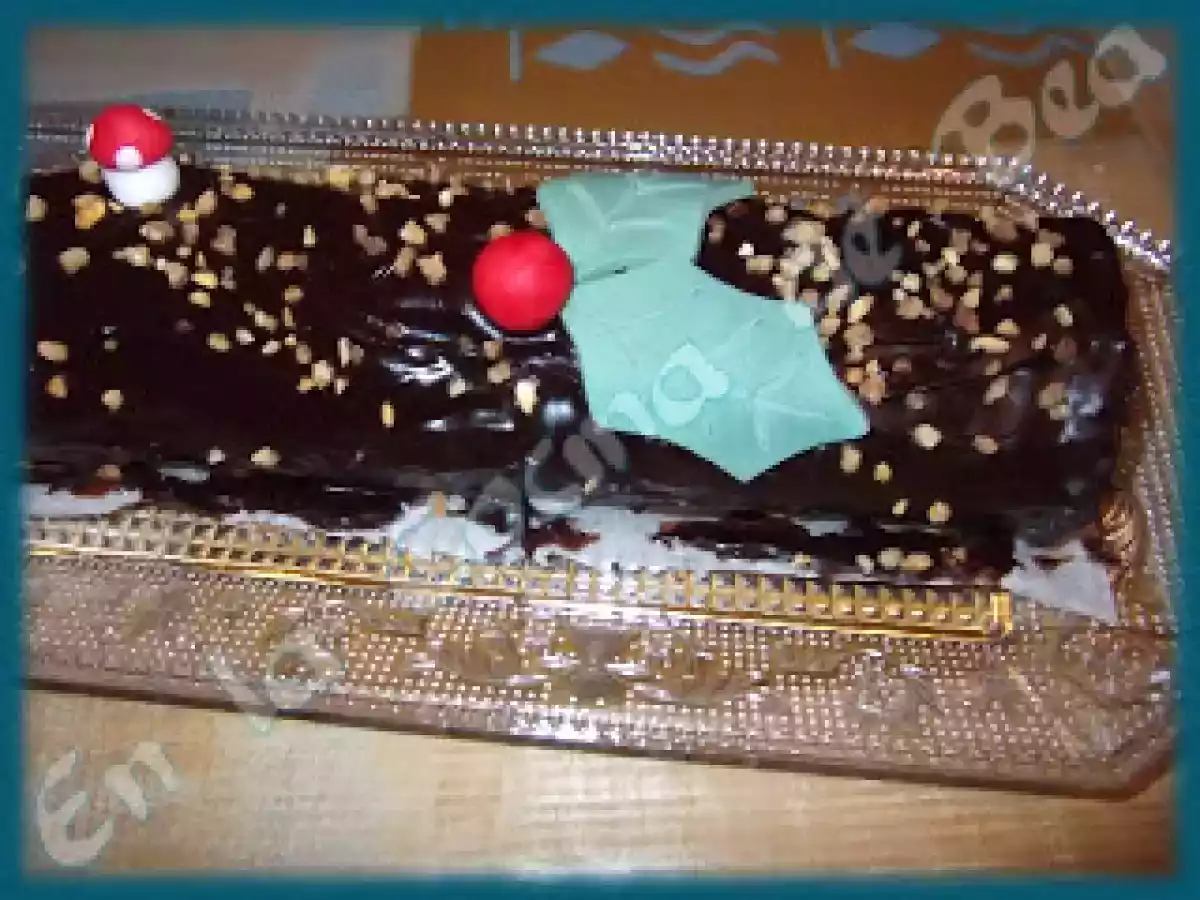 Tronco de navidad choco-turrón