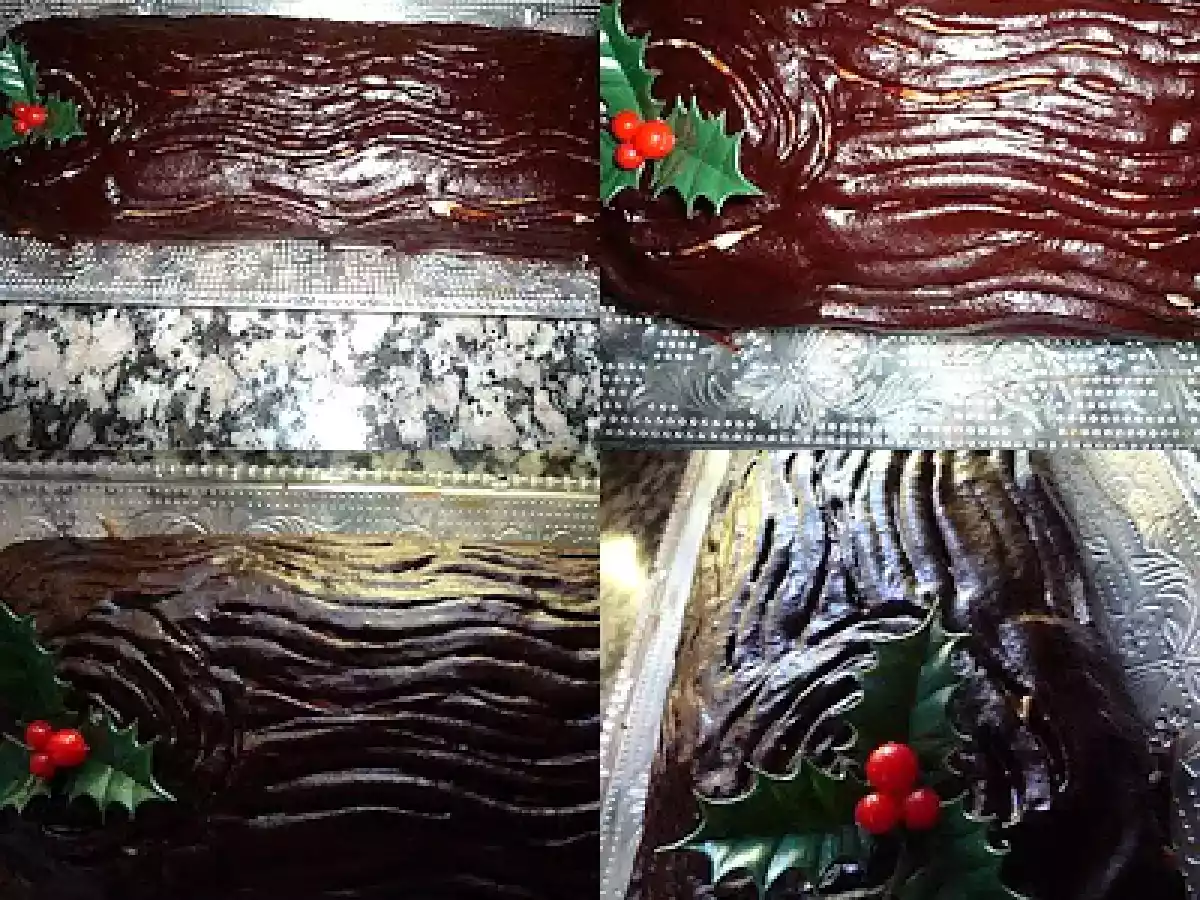 Tronco de Navidad con dulce de leche