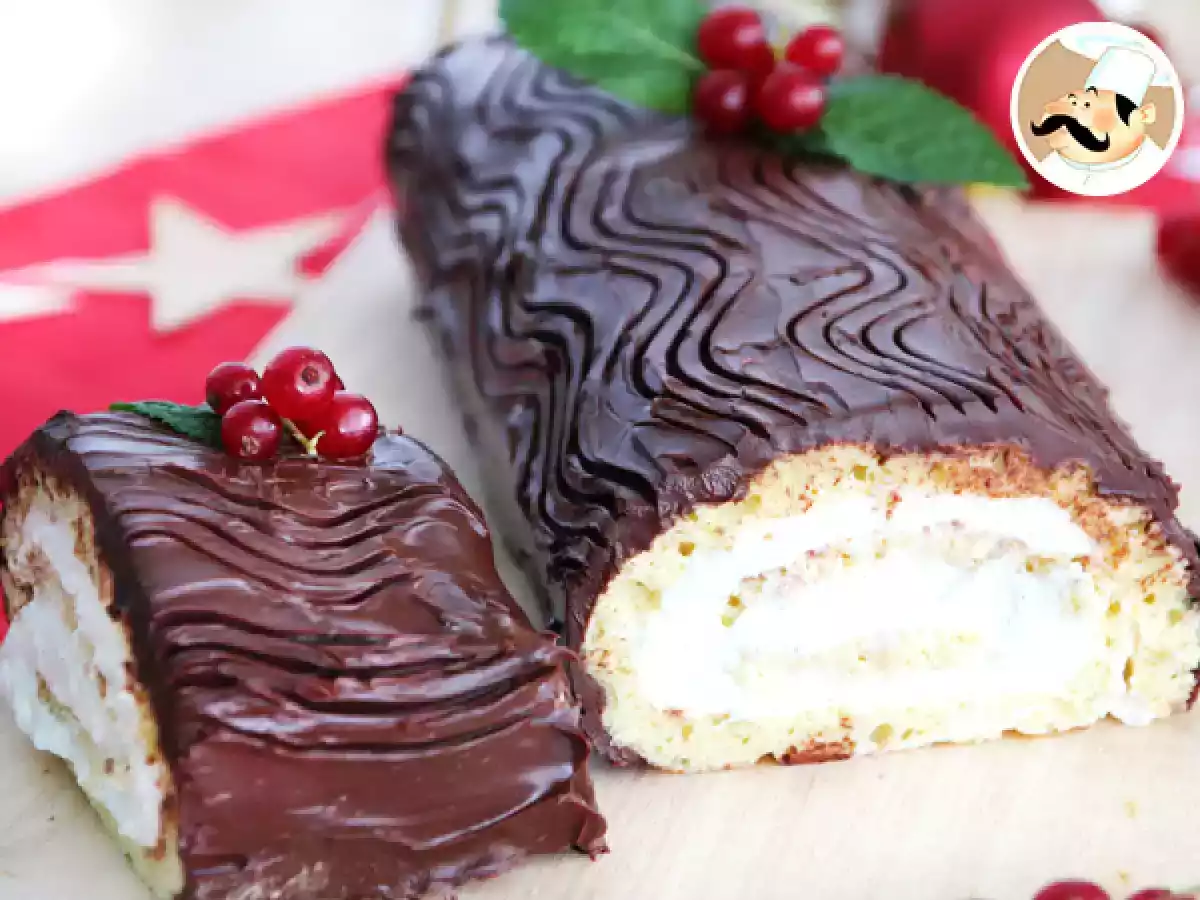 Tronco de Navidad relleno de Chantilly - foto 3