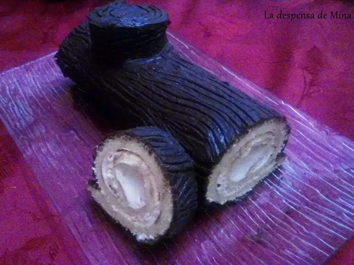 Tronco de Navidad relleno de turrón - foto 2