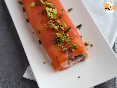 Tronco de salmón con queso ricotta y pistachos, foto 4