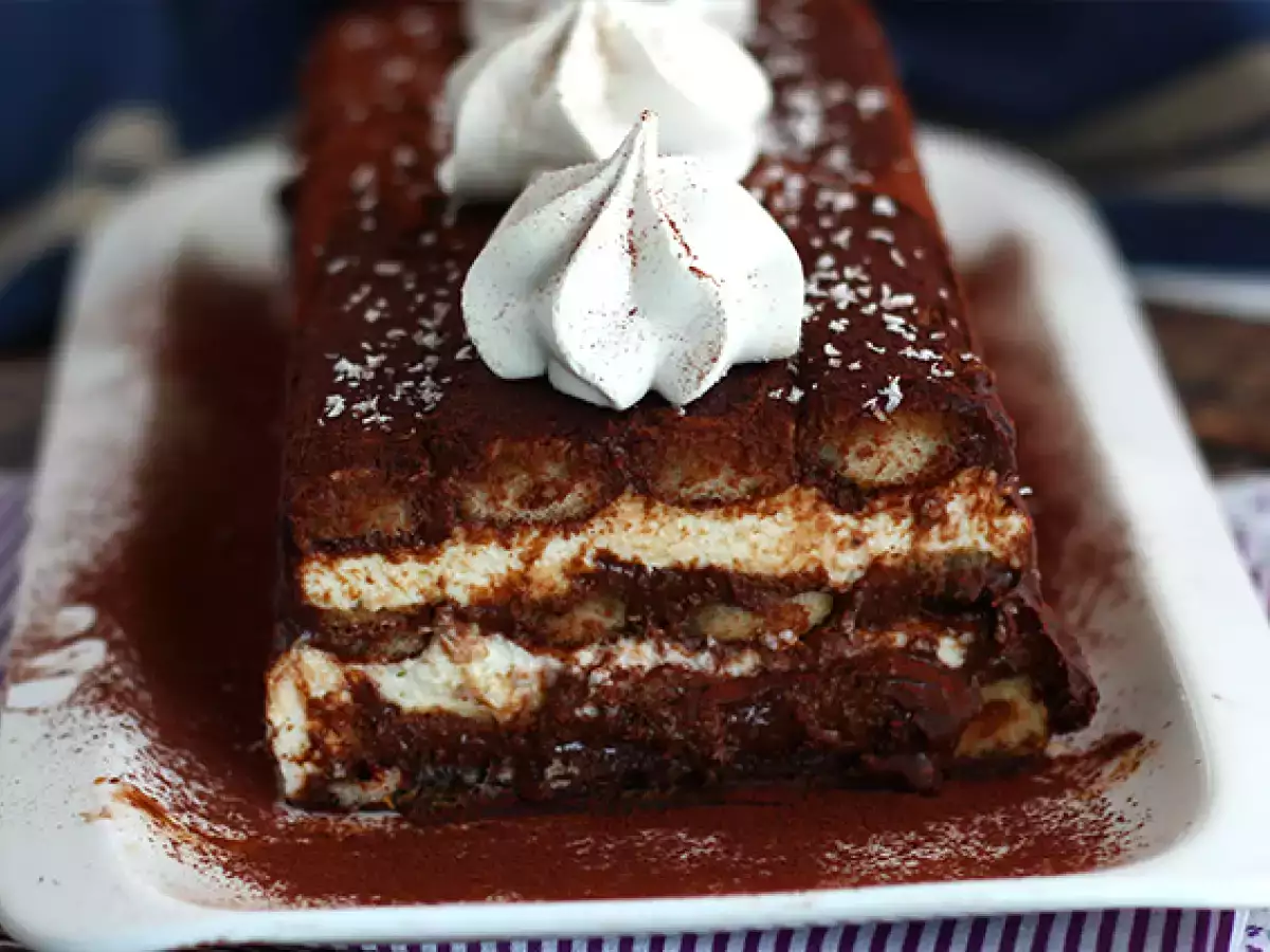 Tronco de tiramisú en bloque sin huevo - foto 3