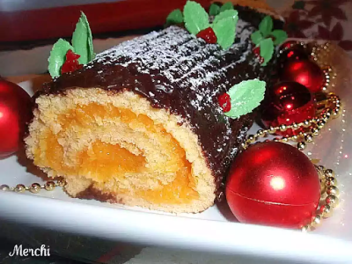 Tronco Navideño de yema y chocolate - foto 2