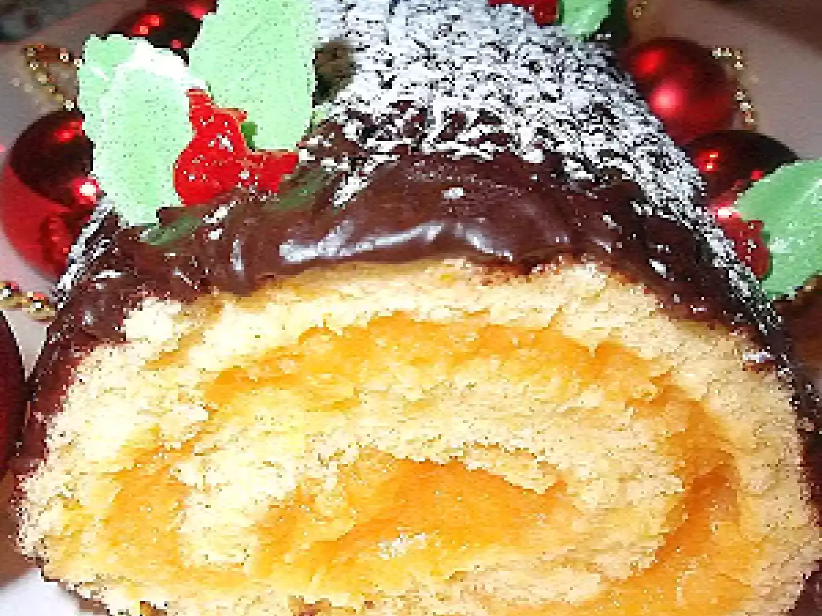 Tronco Navideño de yema y chocolate - foto 3