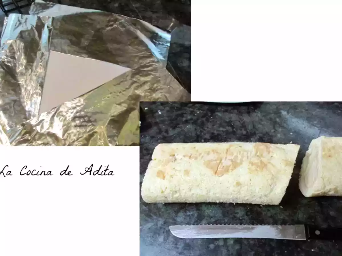 Tronco relleno de turrón con bizcocho esponja de pistacho - foto 12