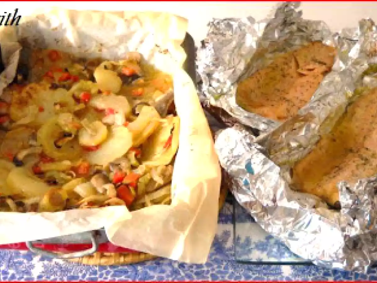 Trucha en papillote y patatas asadas - foto 2