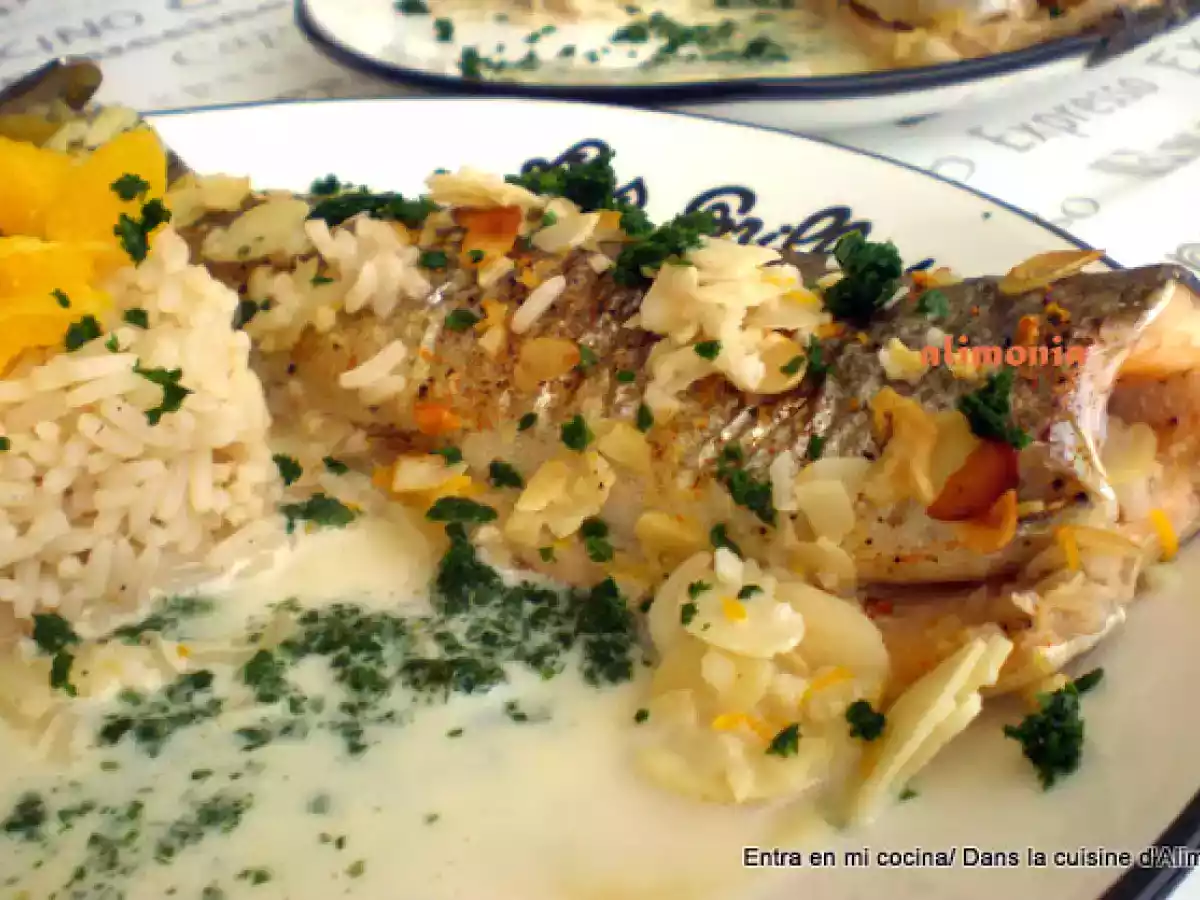 Truchas asalmonadas almendras-naranja / Truites saumonnées aux amandes-orange - foto 2