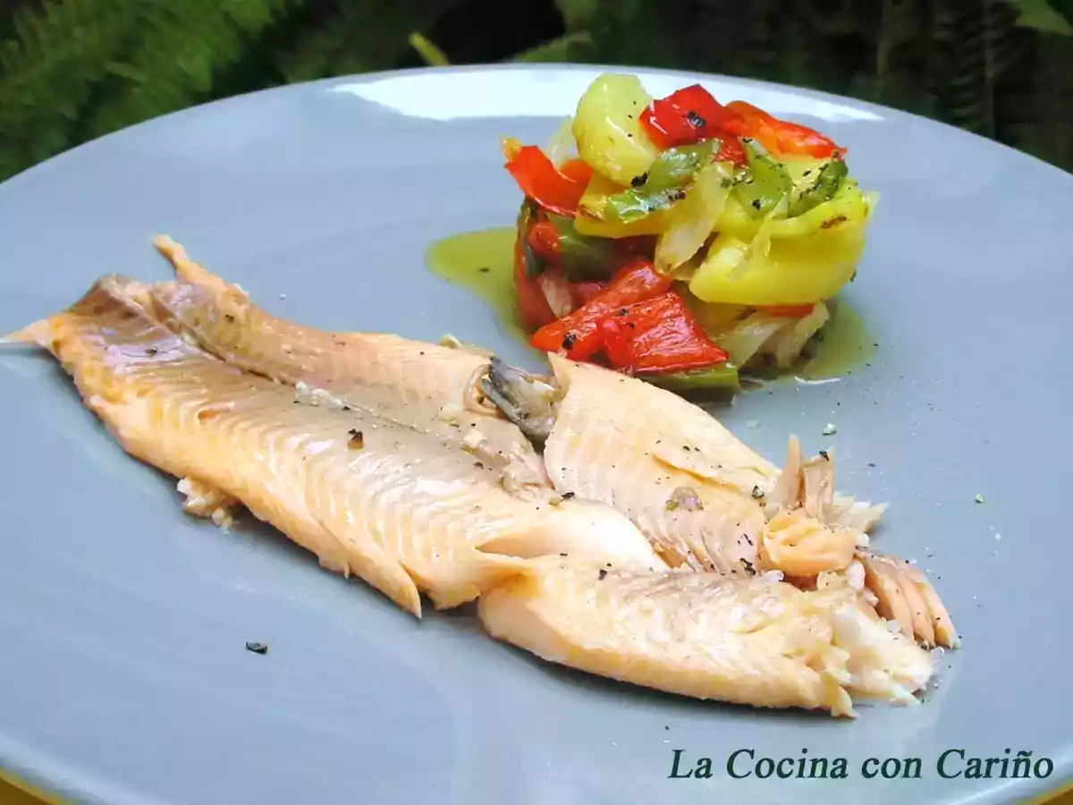 Truchas maceradas en salsa de soja y jengibre