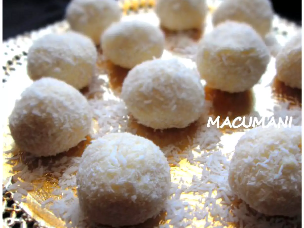 Trufas de chocolate blanco