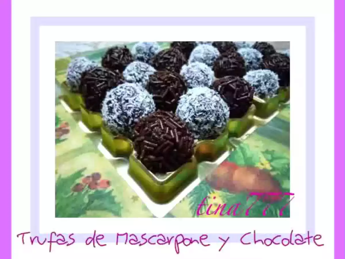 Trufas de Mascarpone y Chocolate