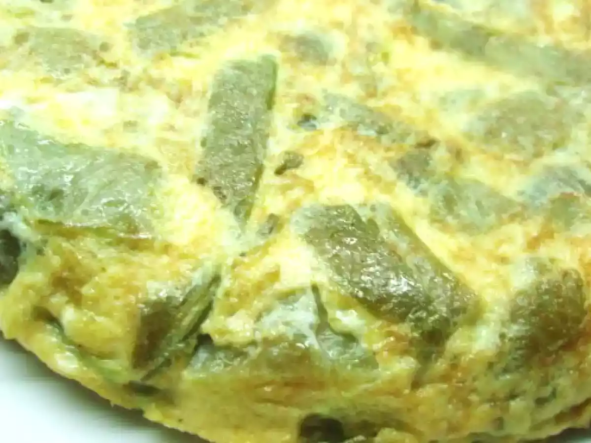 Truita de mongeta tendra i alls tendres / tortilla de judias verdes y ajos tiernos