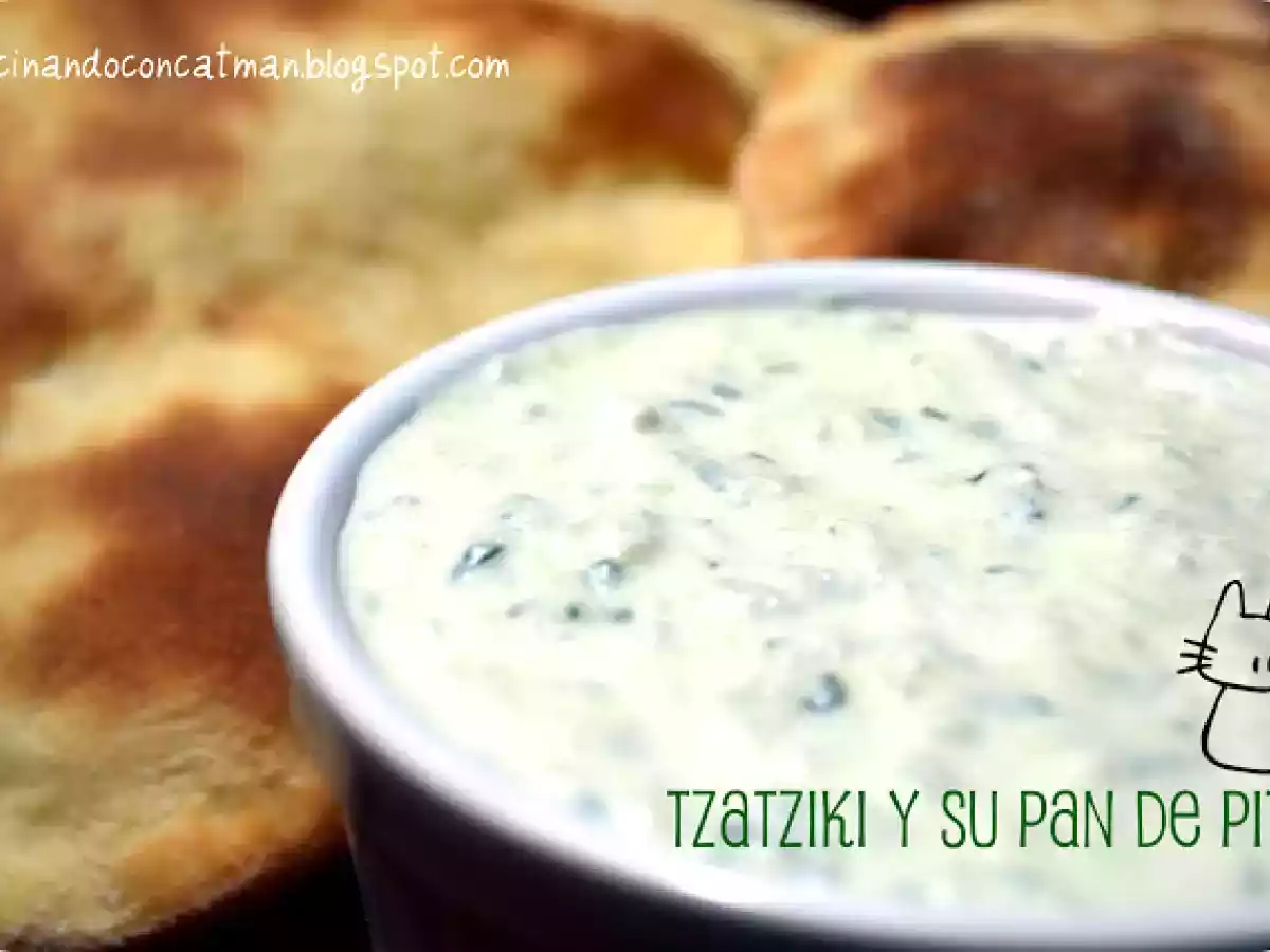 Tzatziki y su pan de pita