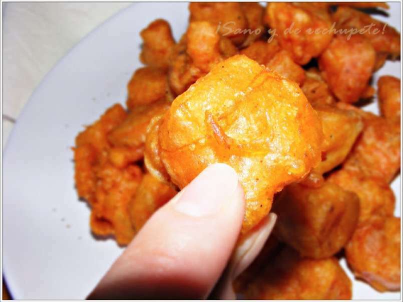Una golosina: tacos de calabaza en tempura de curry y jengibre