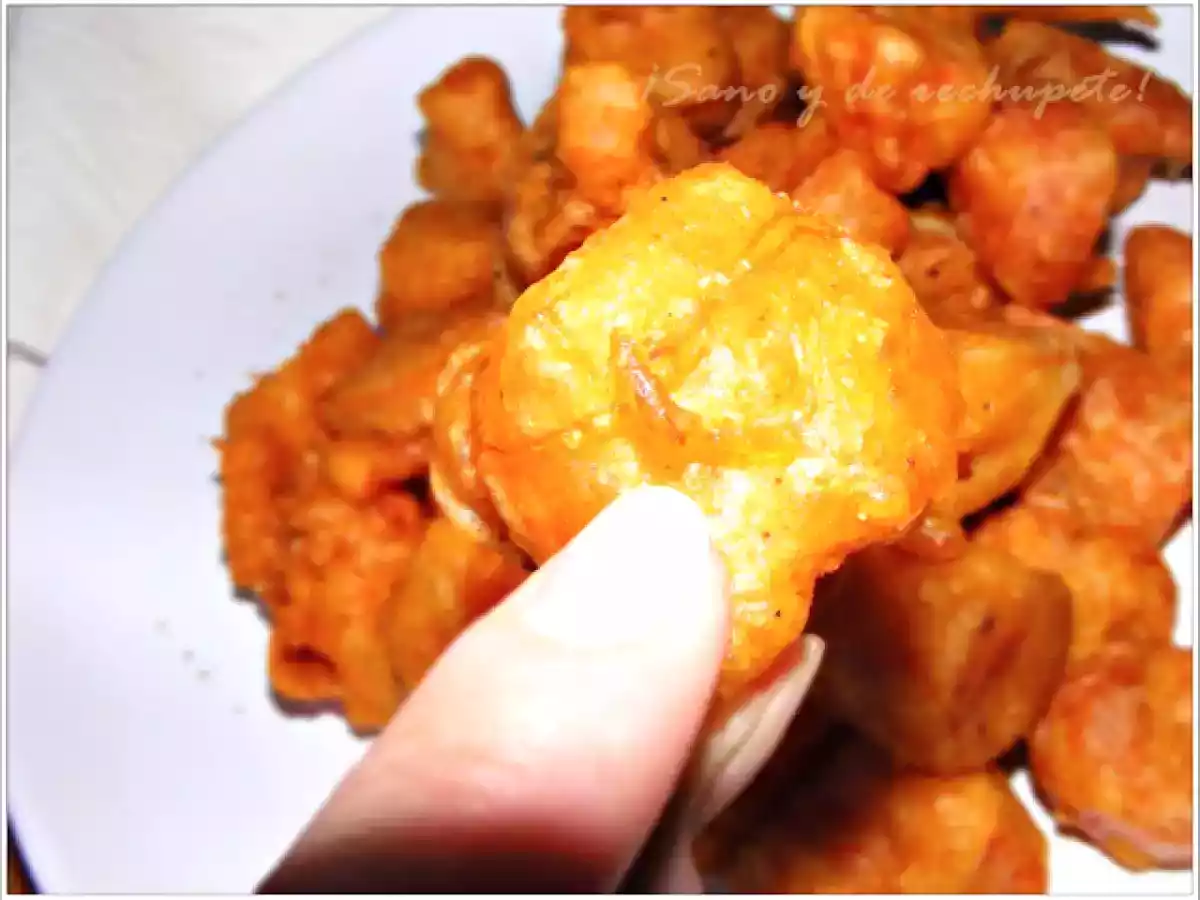 Una golosina: tacos de calabaza en tempura de curry y jengibre