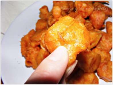 Una golosina: tacos de calabaza en tempura de curry y jengibre