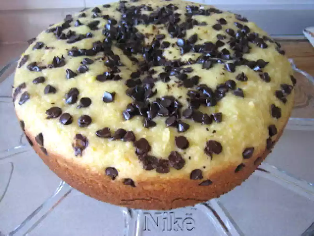 UNA MERIENDA SANA: BIZCOCHO DE NARANJA CON PEPITAS DE CHOCOLATE