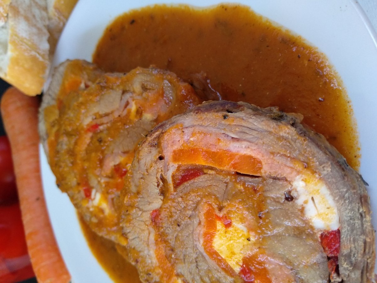 Vacío de ternera relleno: receta fácil en olla rápida