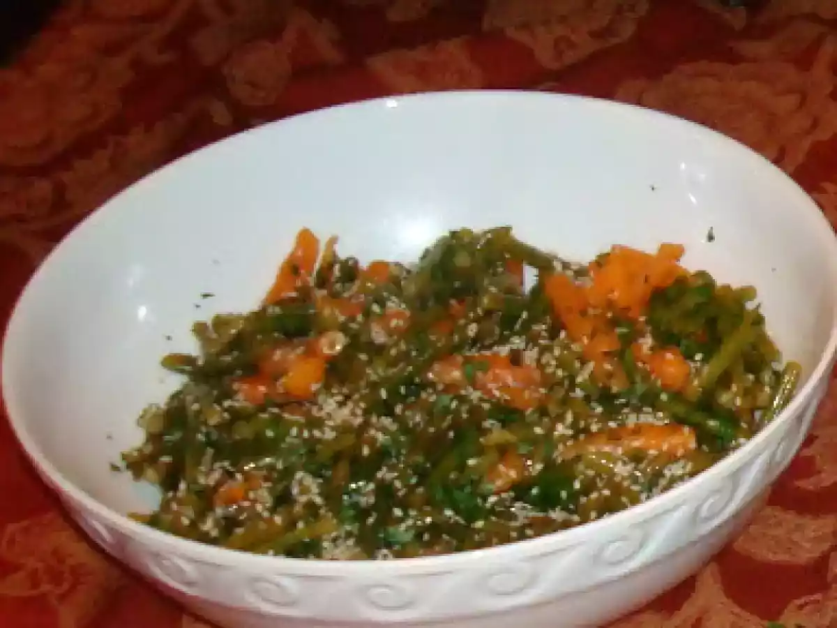 Vainitas Chinas con Ajonjolí y Aceite de Sésamo