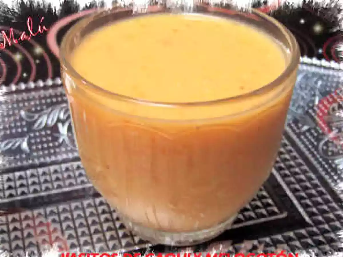 VASITOS DE CAQUI Y MELOCOTÓN