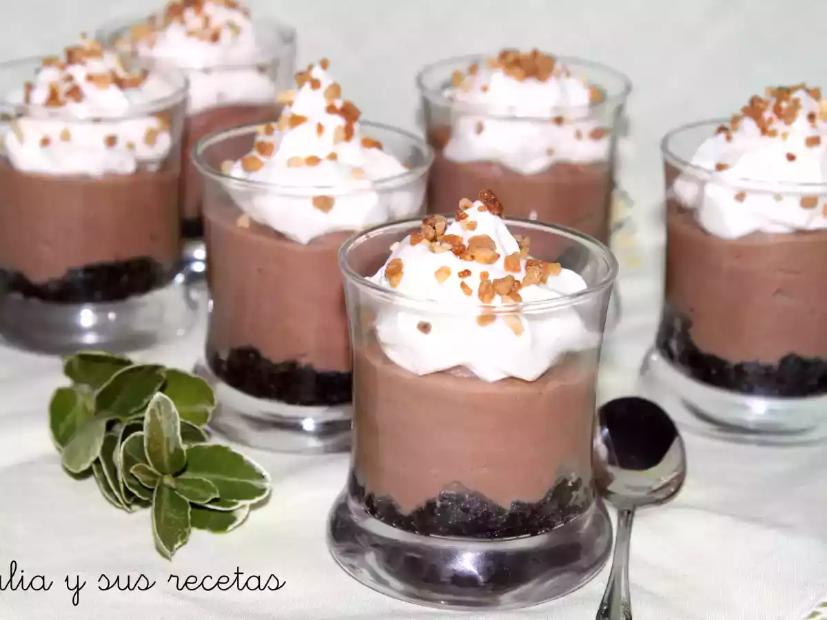 Vasitos de cheesecake de nocilla