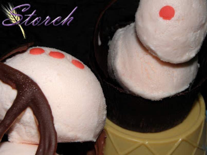 Vasitos de chocolate con helado de sandía, foto 3