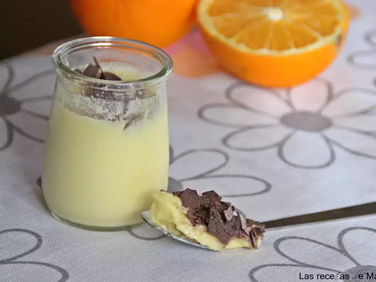 Vasitos de crema de naranja