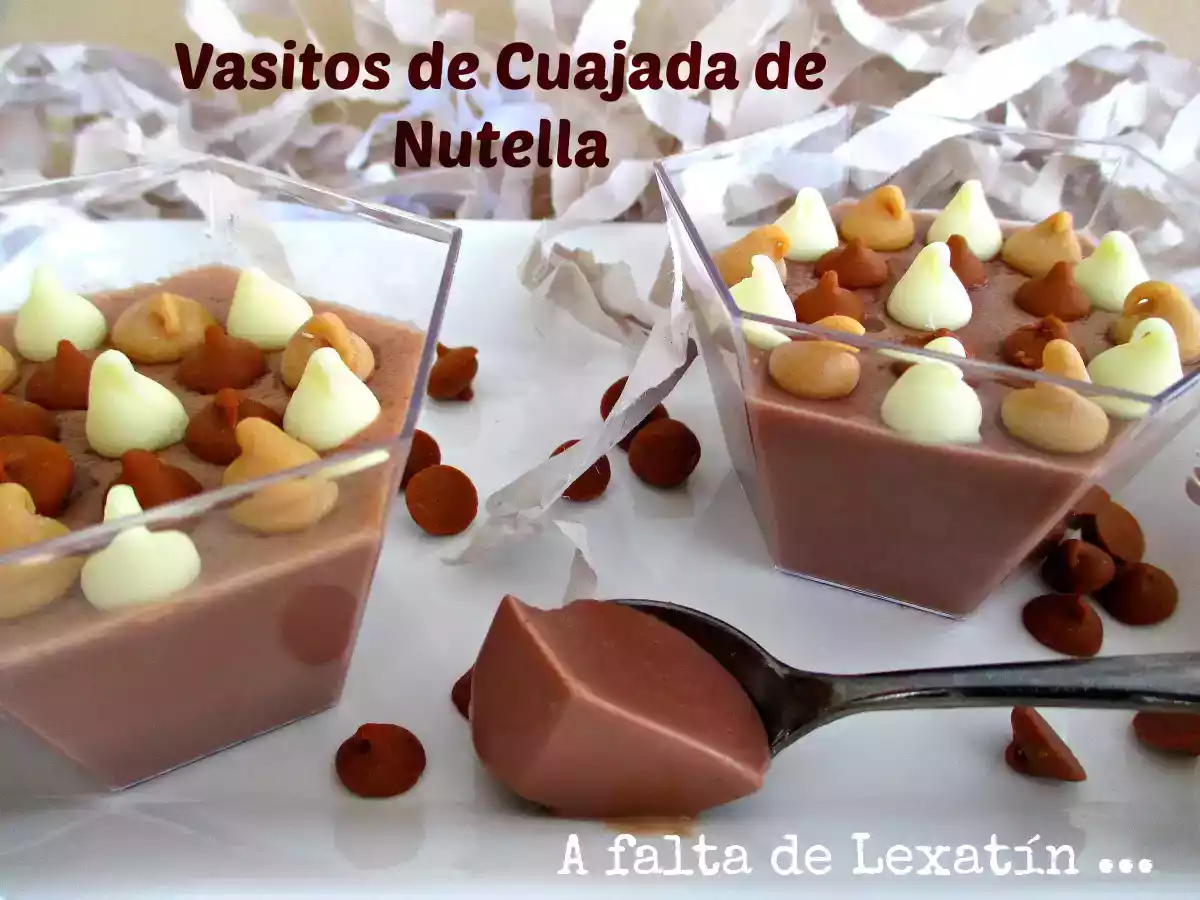 Vasitos de cuajada de Nutella (Con y sin Thermomix)