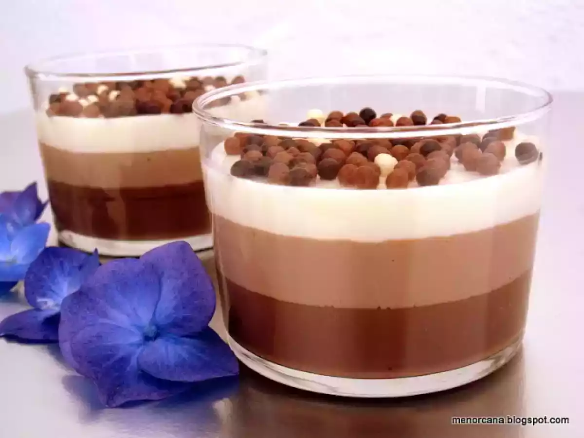 Vasitos tres chocolates