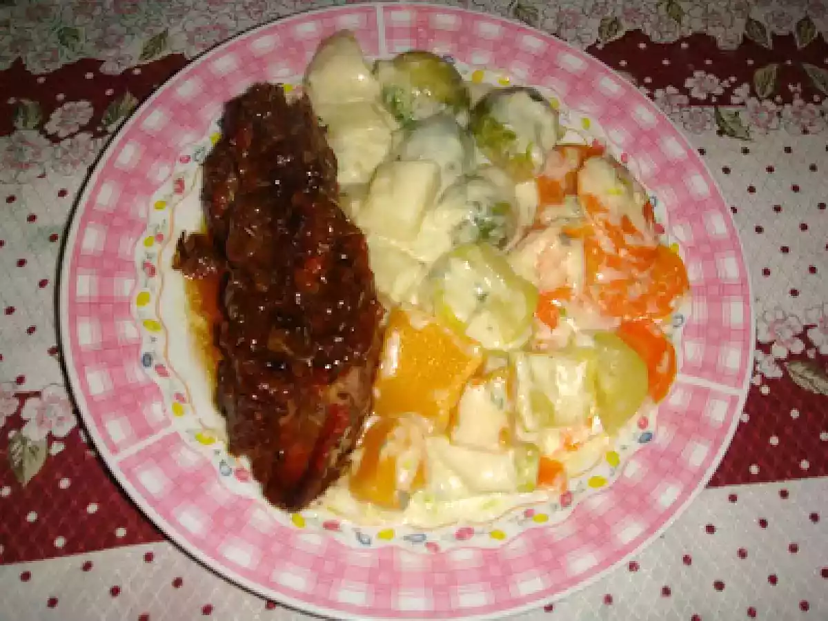 Vegetales hervidos con salsa de queso - foto 2