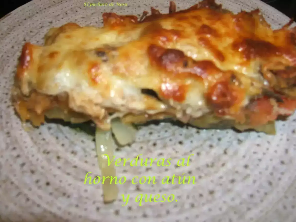 Verduras al horno con atún y queso. - foto 2