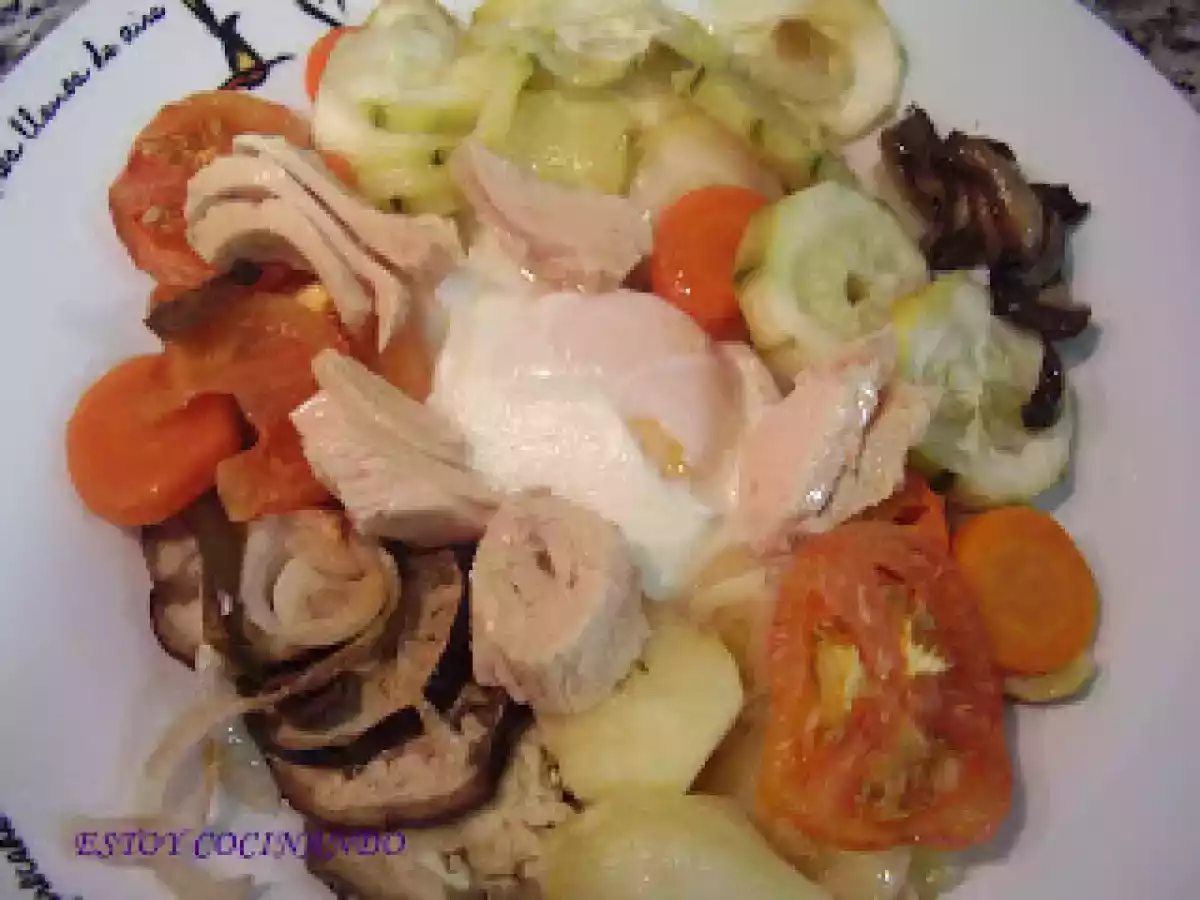 Verduras al horno con bonito y huevo escalfado - foto 4