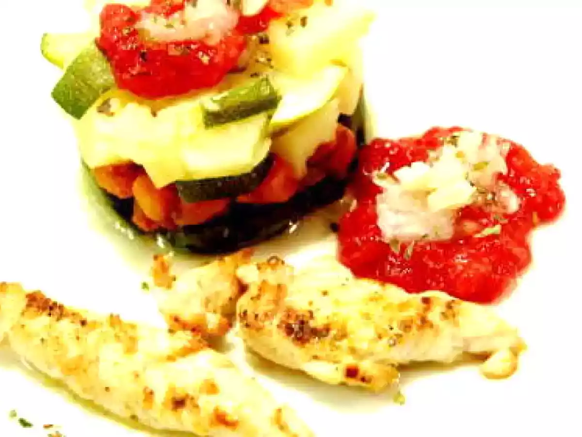 verduras al vapor, con tomate rojo