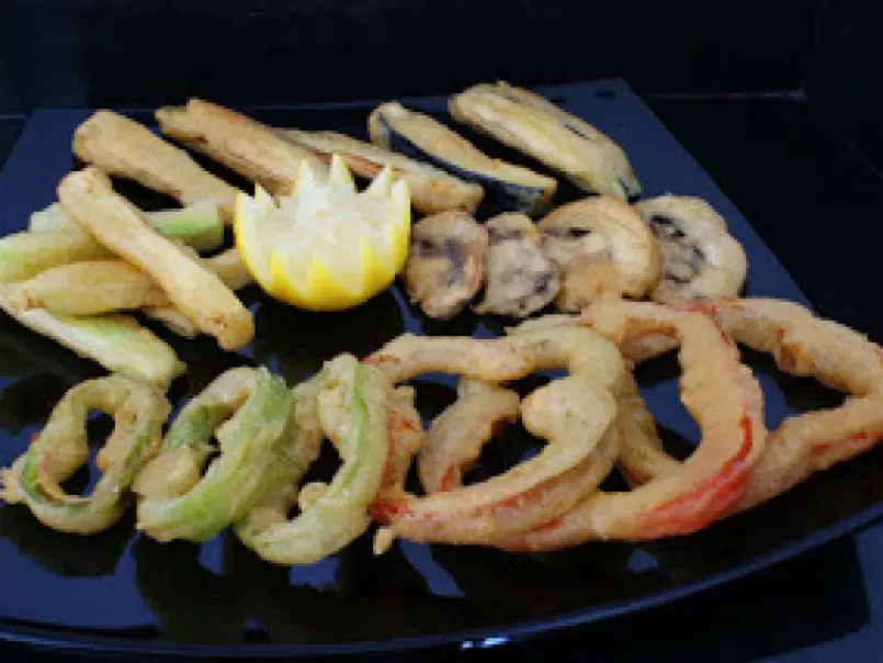 Verduras en tempura super crujientes