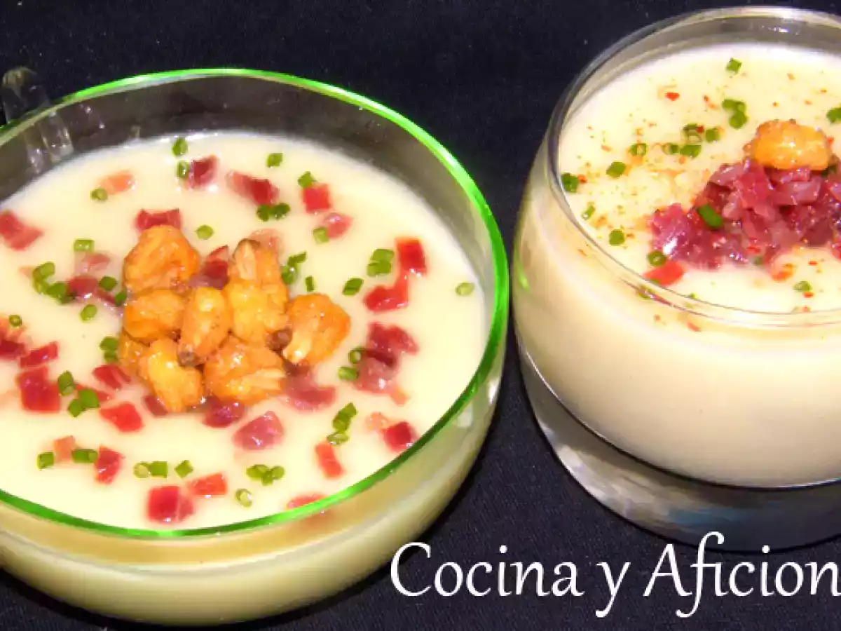 Vichyssoise (crema de puerros) con toque, receta