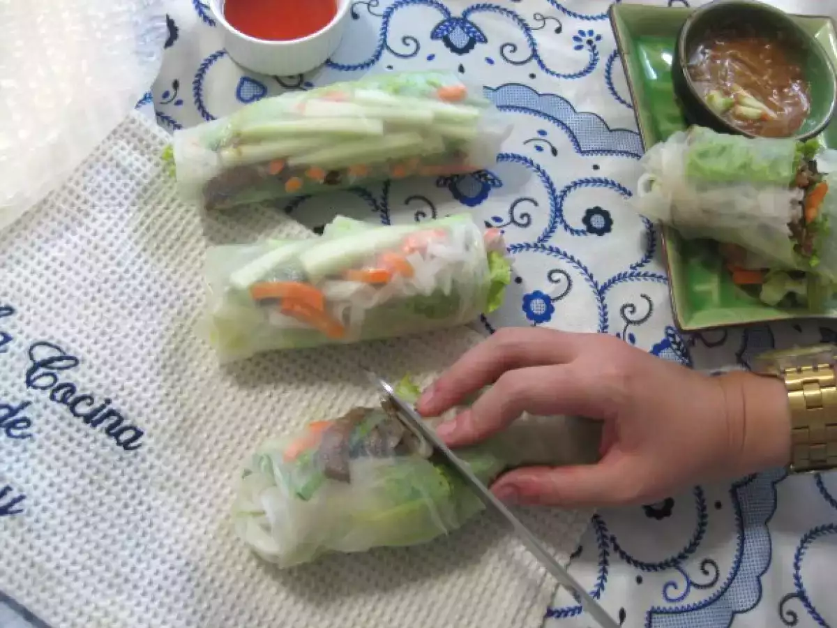 Vietnamese Rolls con salsa de Mani-Hoisin - foto 10