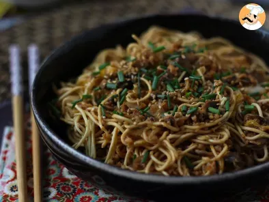 Wok de fideos chinos, verduras y proteina de soja texturizada ¡Una receta vegana! - foto 2