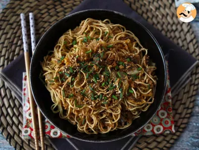 Wok de fideos chinos, verduras y proteina de soja texturizada ¡Una receta vegana! - foto 3
