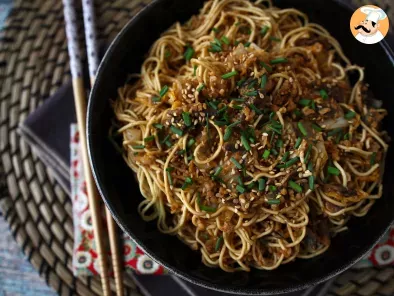 Wok de fideos chinos, verduras y proteina de soja texturizada ¡Una receta vegana! - foto 5