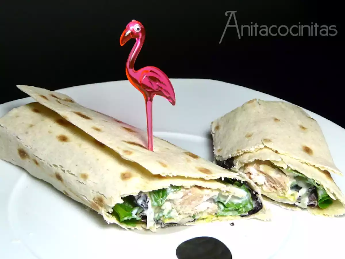 Wrap de atún con Tzatziki