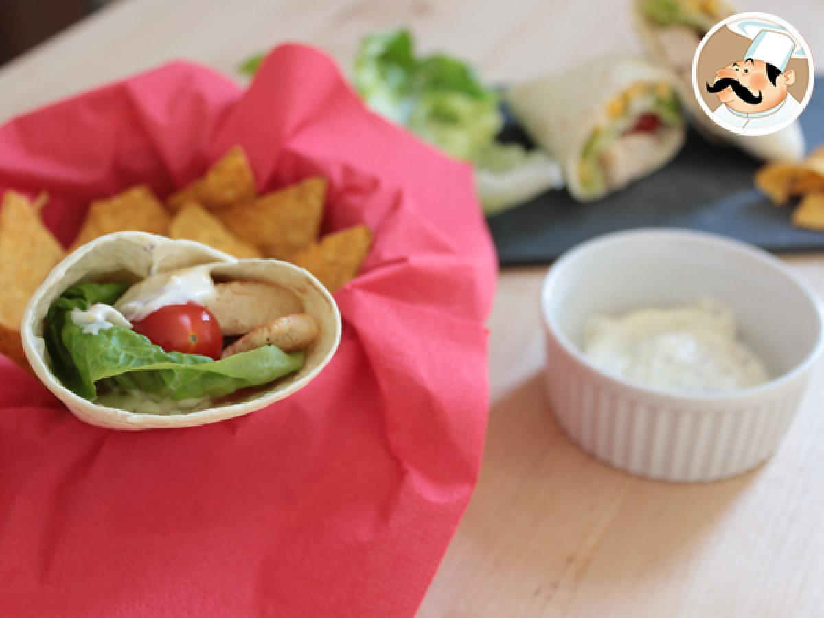 Wrap de pollo o fajita de pollo light Receta Petitchef