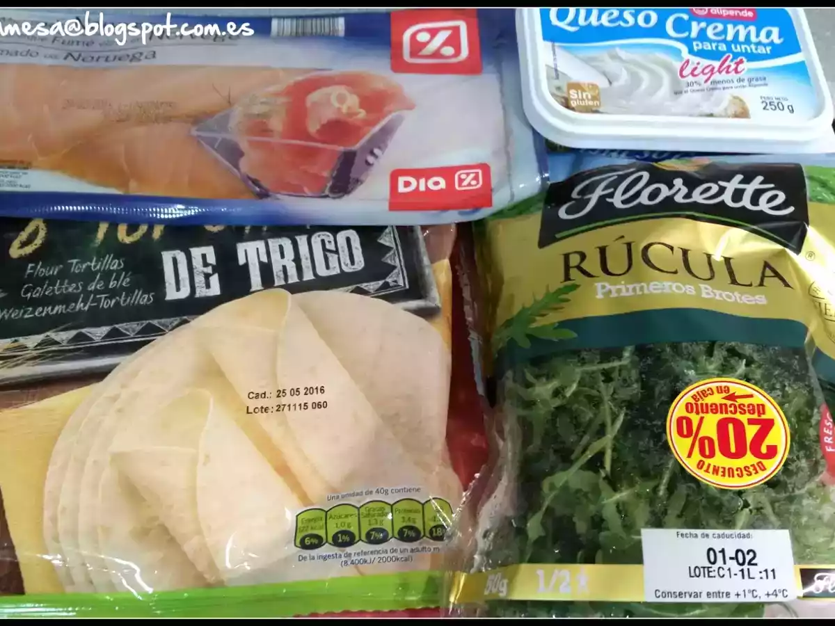 Wraps de salmón ahumado y rúcula - foto 4