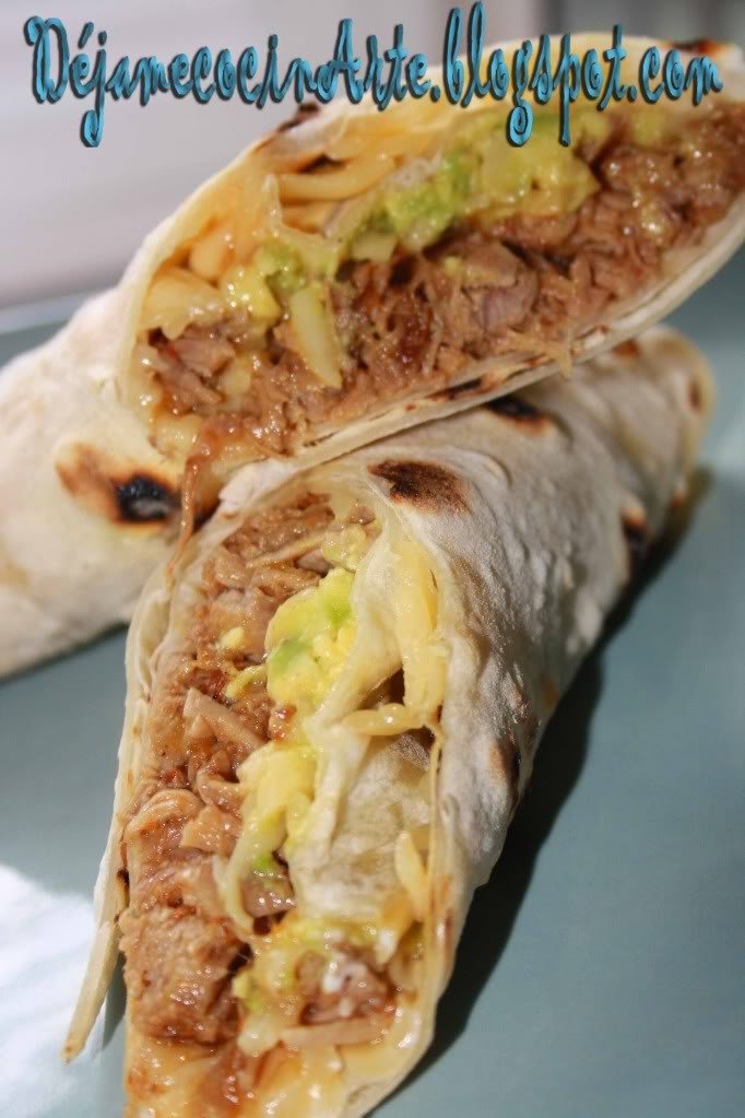 Wraps y burritos de carne mechada Receta Petitchef